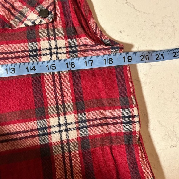 Like New Blu Pepper Aztec Embroidered Plaid Flannel Women’s Vest Size Medium - Picture 16 of 16